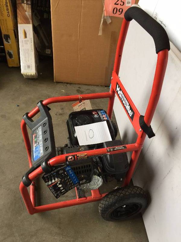 lot 10 image: Homelite 2700-PSI 2.3-GPM Gas Pressure Washer-UT80953E  missing hose wand and accessories tested works