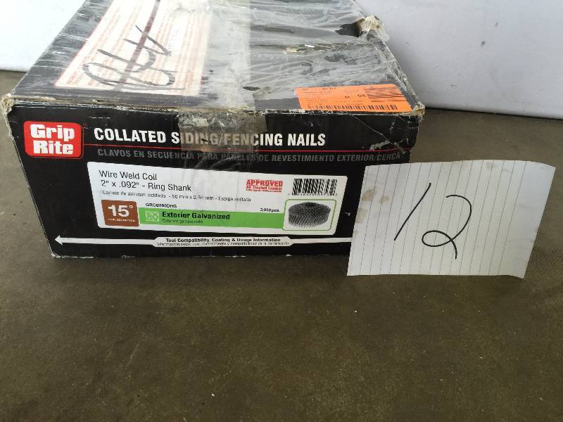 lot 12 image: 2 in. x 0.092 in. 15-Degree Wire Collated Hot Galvanized Ring Shank Nails