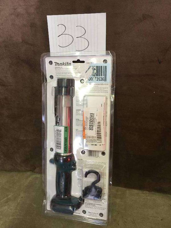 lot 33 image: Makita BML184 18-Volt LXT Lithium-Ion Cordless FluorescentIncandescent Flashlight - Basic Handheld Flashlights