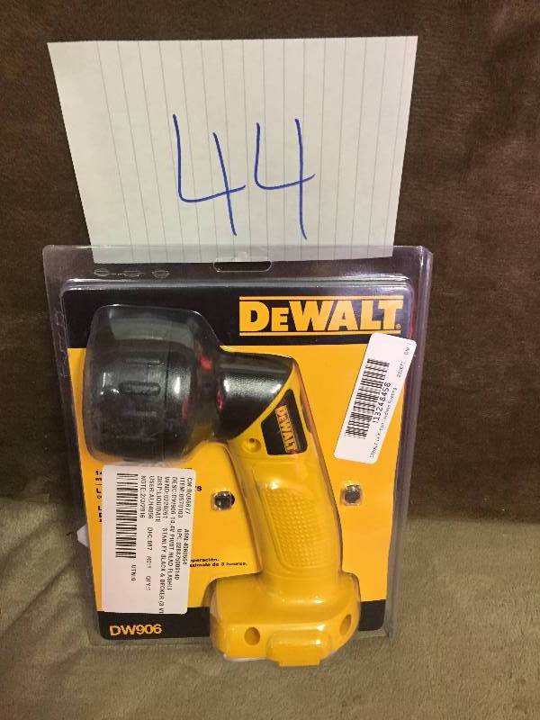 lot 44 image: Dewalt 14.4-Volt Cordless Pivoting Head Flashlight (Unit-Only) New