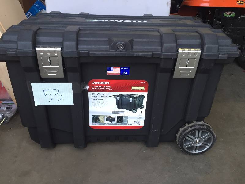 lot 53 image: Husky 37 in. Mobile Job Box