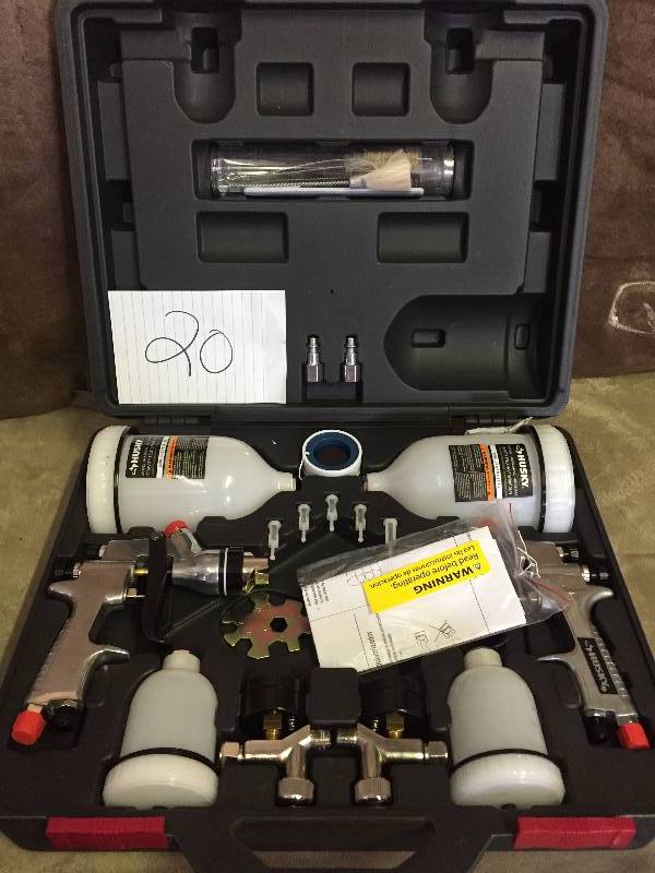 lot 20 image: Husky Gravity Feed Spray Gun Kit New
