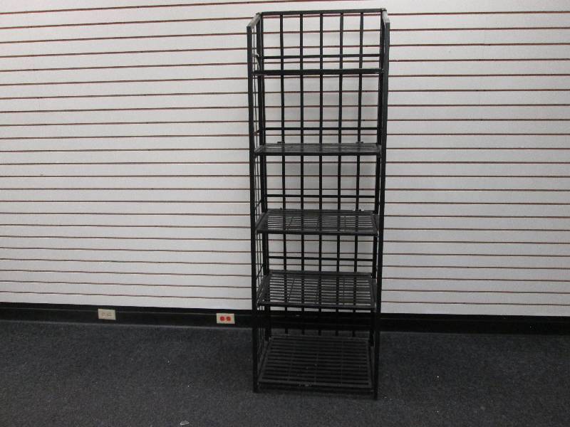 Black Metal shelving unit 6 ft high...