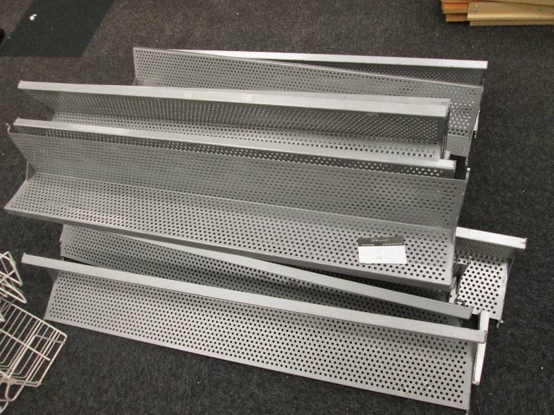Large lot metal shelving...
