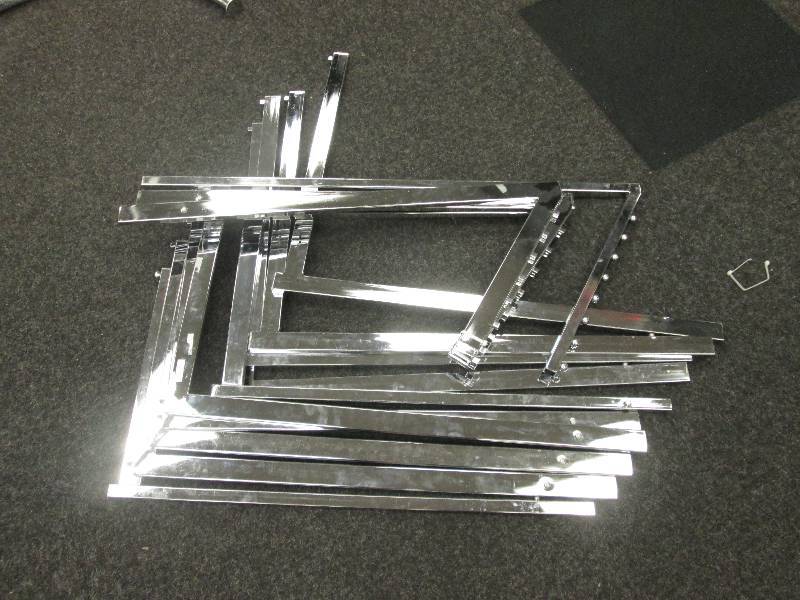 Assorted metal display parts...