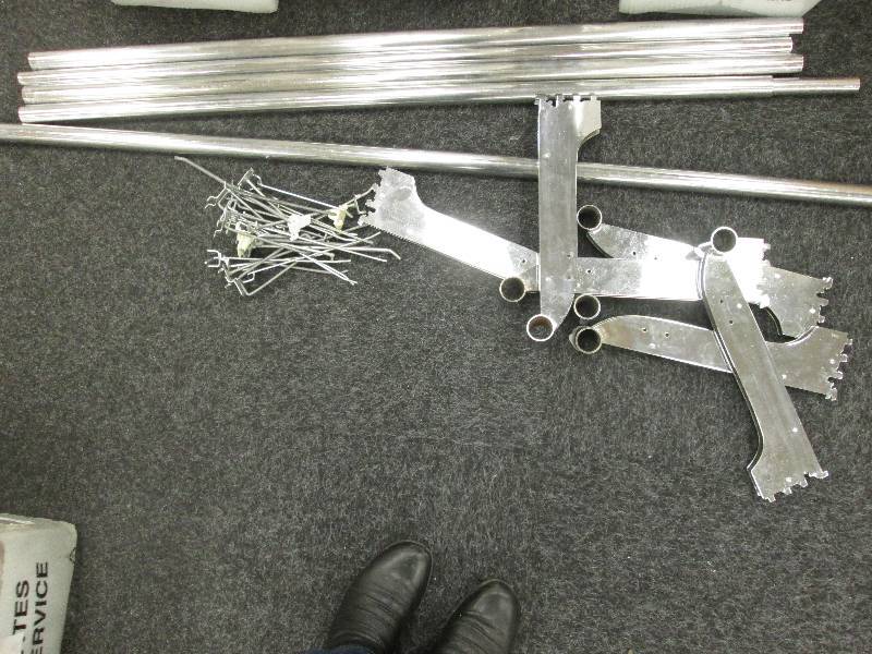 Assorted metal display parts...