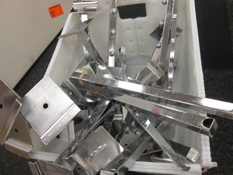 Assorted metal display parts...