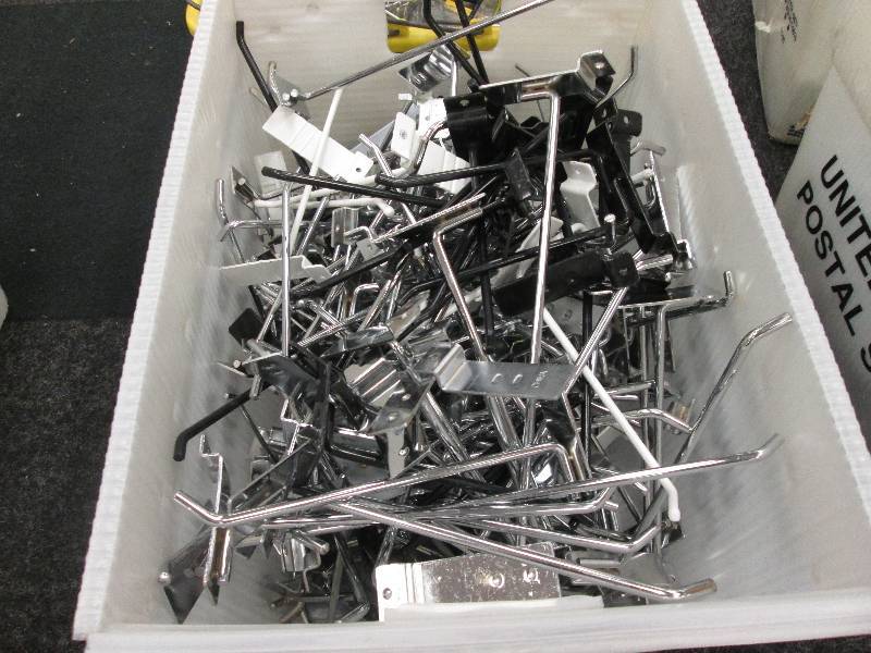 Assorted metal display parts...