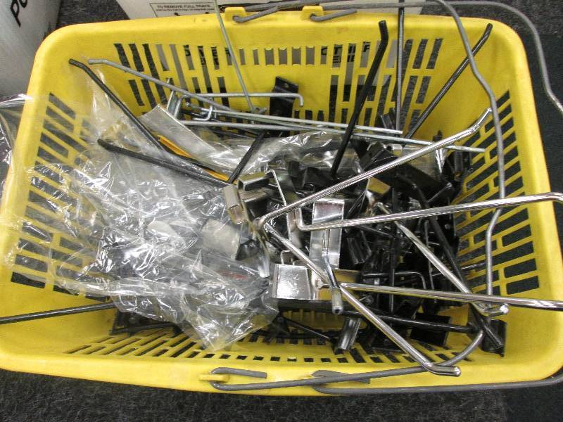 Assorted metal display parts...