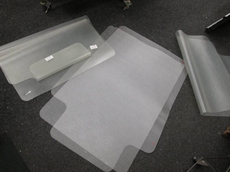 4 plactic office chair mats 2 need ...