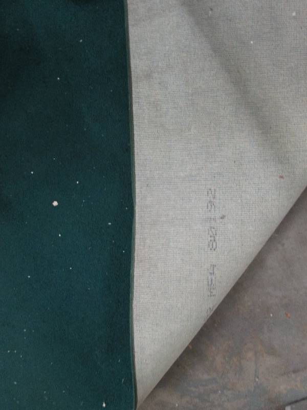large green edged capet rug needs v...