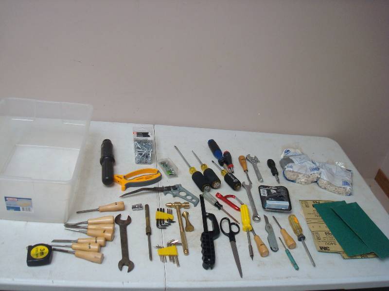 lot 38 image: Bin Filled With Some Tools