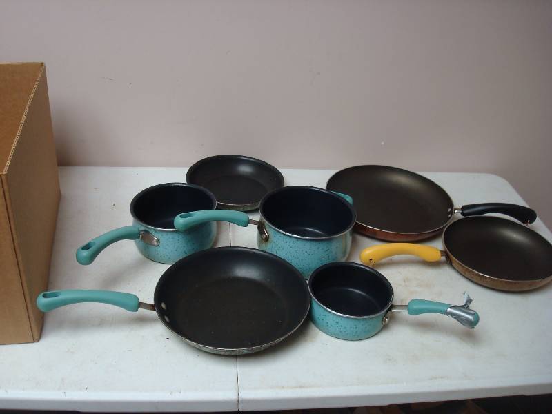 lot 60 image: Lot Of Paula Dean Cooking Pans, Show Lots Of Wear