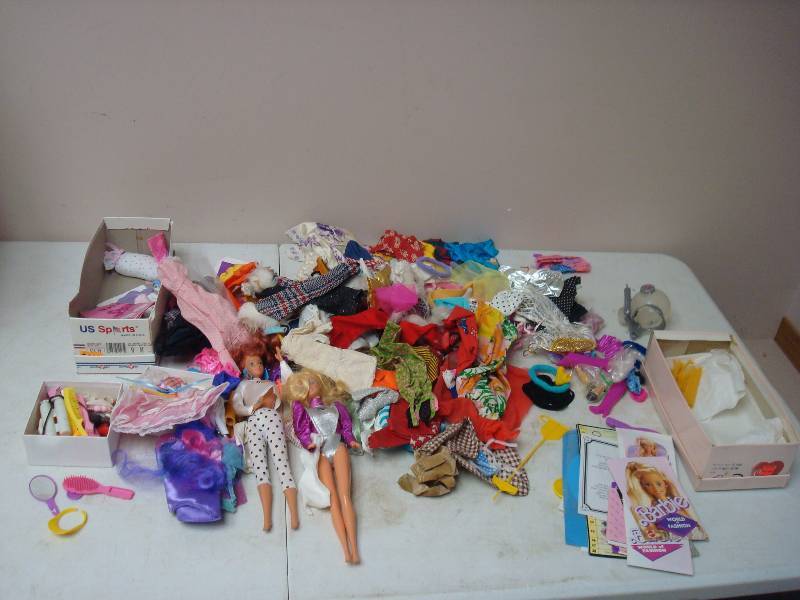 lot 77 image: Lot Of Barbie Clothes And Shoes