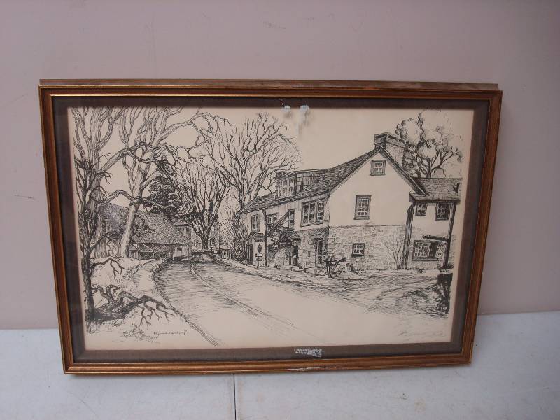 lot 88 image: Framed Raymond Haley Print, Some Wear To Frame