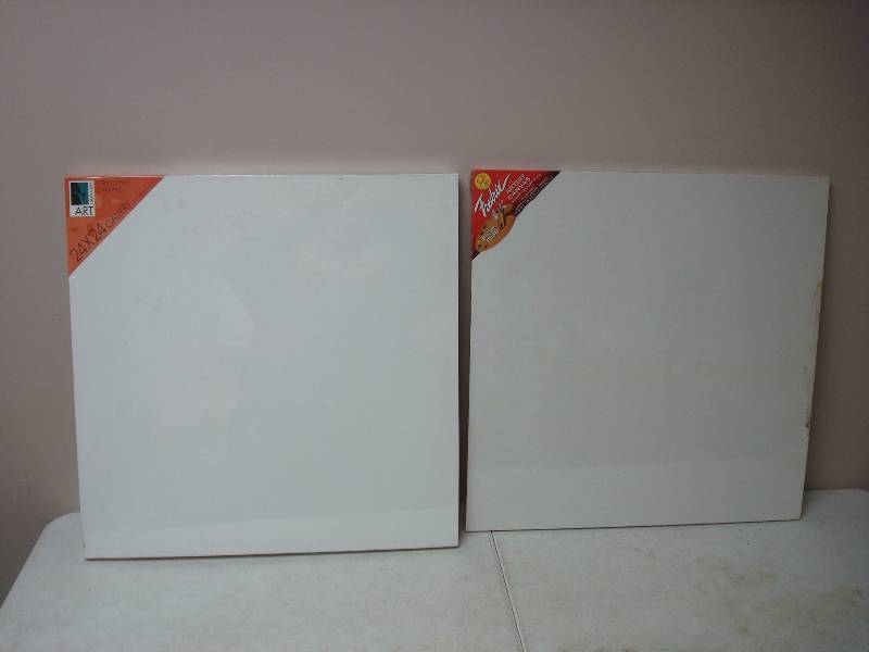 lot 93 image: Pair Of 24 x 24 Artist Canvas Boards, Has Spot