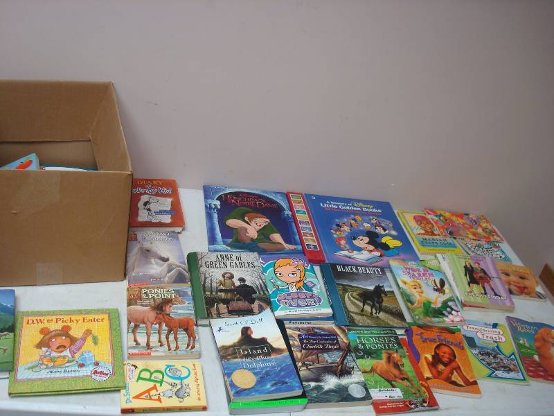 lot 96 image: Box With Kids Books