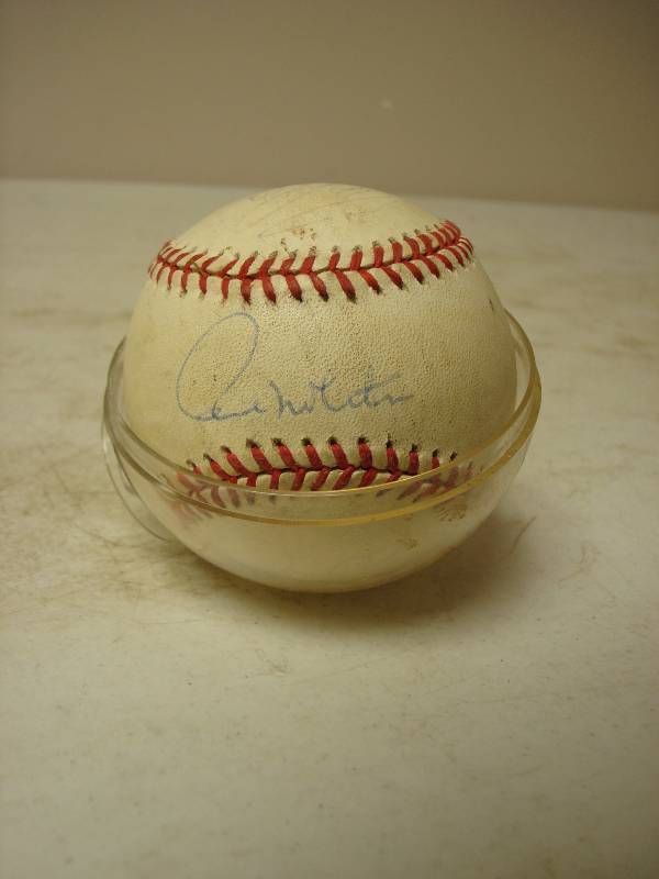 lot 101 image: Signed Autographed Baseball, Looks Like Paul Molitor, And Some Other Players, Unsure Who, Some Faded