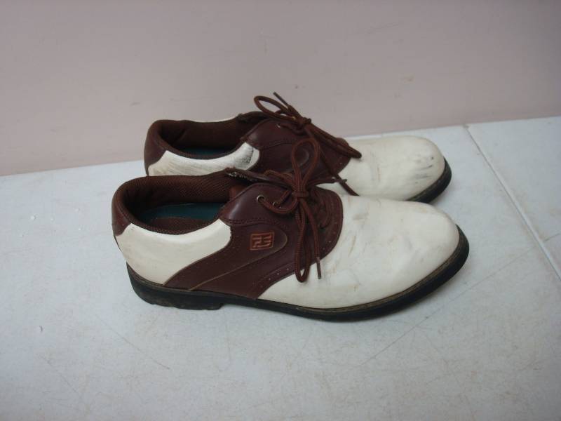 lot 126 image: Pair Of Golf Shoes, Size 8.5, Used, Show Wear