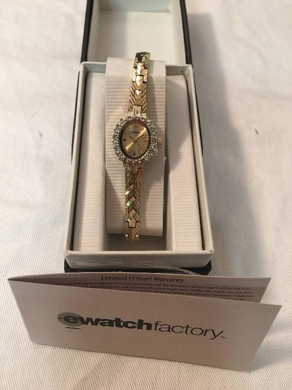 Geneve Ladies Two-Tone Diamond Dress Watch