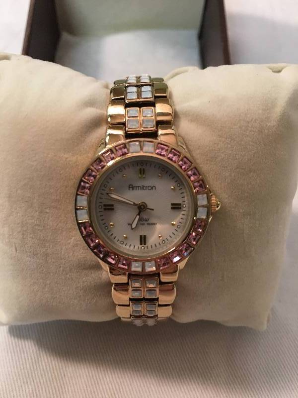 Armitron Ladies Goldtone Crystal Watch