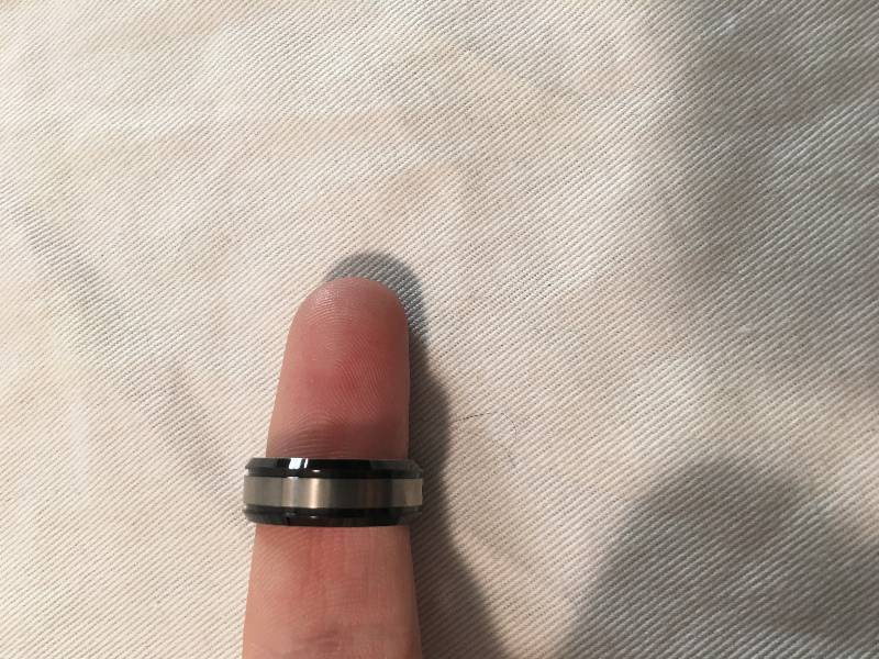 Titanium Mens Band with Diamond Accent Size 9 Retail $195