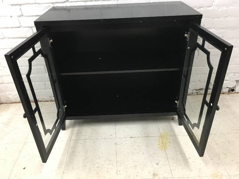 Scroll-Design Accent Cabinet