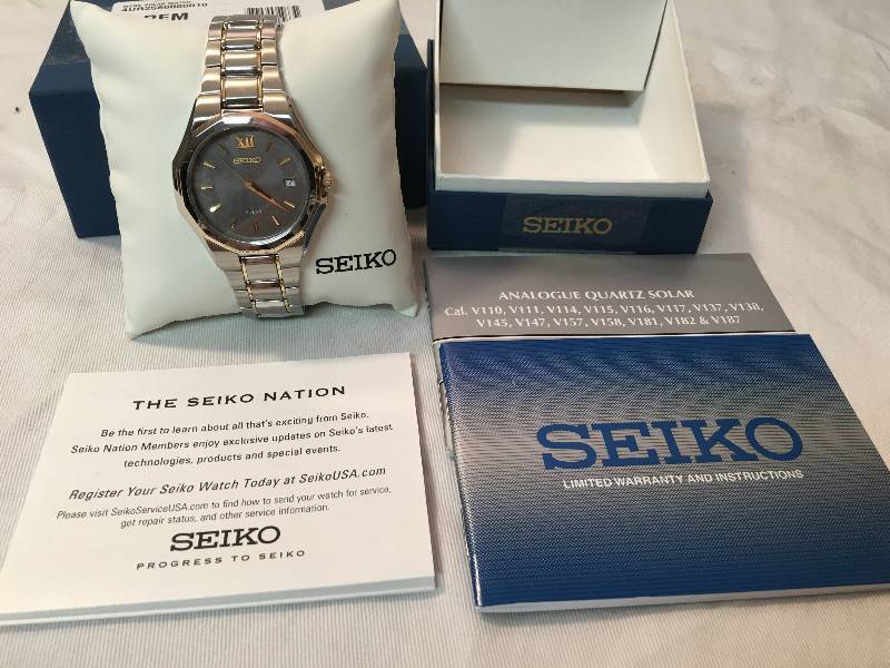 Seiko Mens Two-Tone Solar Watch $275
