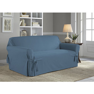 Serta Relaxed Fit Cotton Duck Loveseat Cover