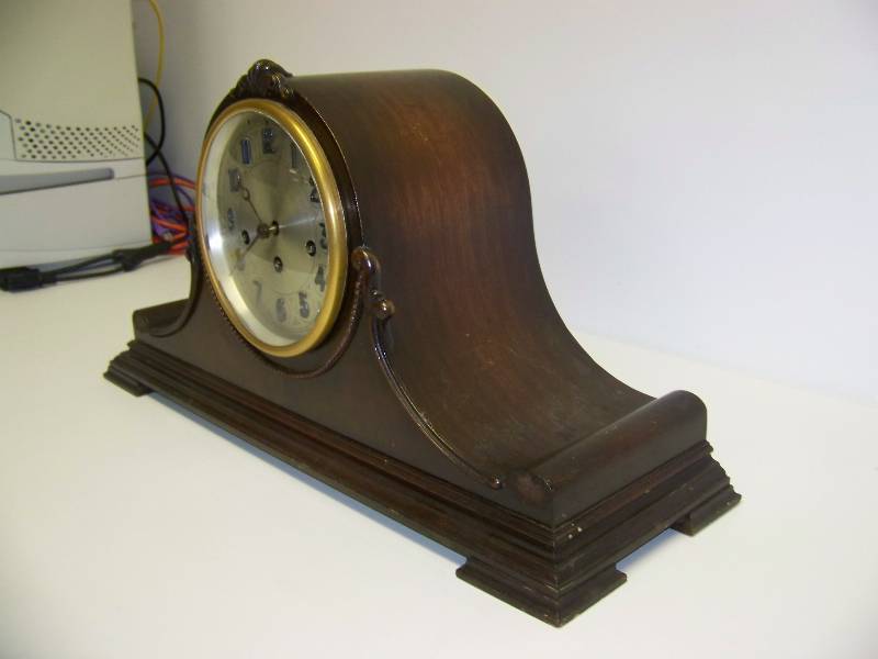 lot 1 image: The Herschede Hall Clock Company, Westminster Chime, Antique, Table Top Clock with Key
