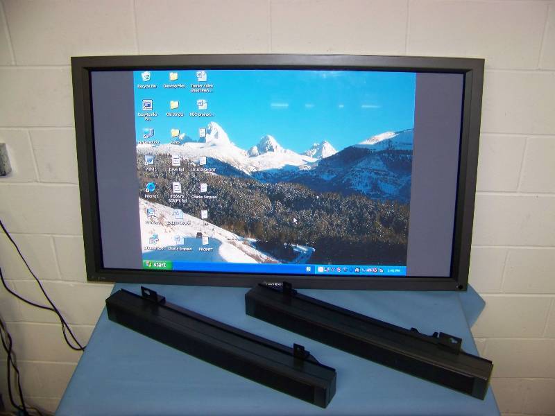 lot 13 image: 50, Pioneer, Plasma, Flat Panel Monitor  Display with Remote Control and External Speakers