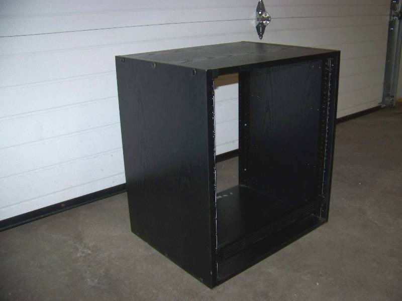 lot 90 image: Small  Compact, Wood Encased, Audio  Video Equipment  Component Rack