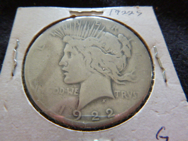 1922 S Peace Silver Dollar