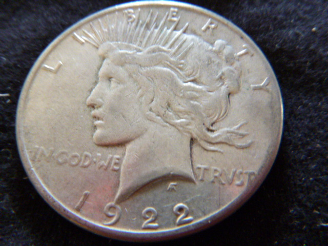 1922 S Peace Silver Dollar