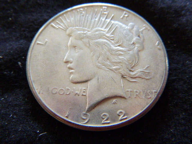 1922 S Peace Silver Dollar