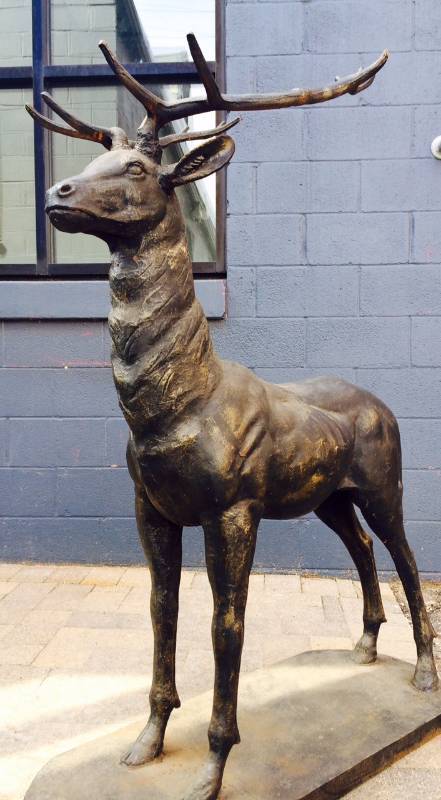 lot 2 image: Bronzed Cast Stag