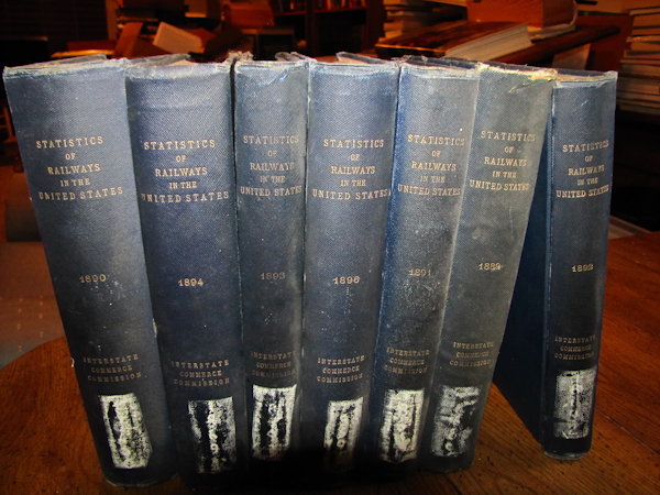 Antique Railroad Statistic Books from 1800s