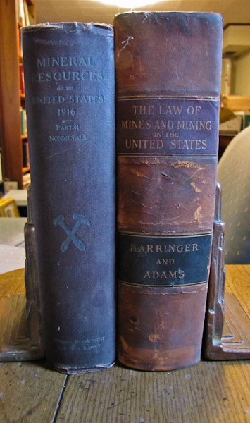 Two antique books Minerals and Mining