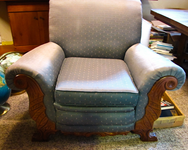 Vintage chair and ottoman