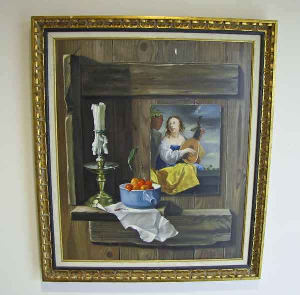Framed Mid Century Modern Artwork 27 x 31
