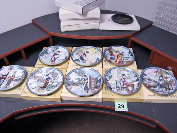Group 8 of Oriental Asian Geisha themed plates