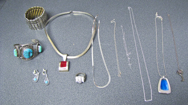 lot of silver jewelry most items are sterling