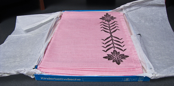 6 vintage German pink placemats