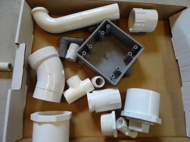 Misc pvc pipe fittings.
