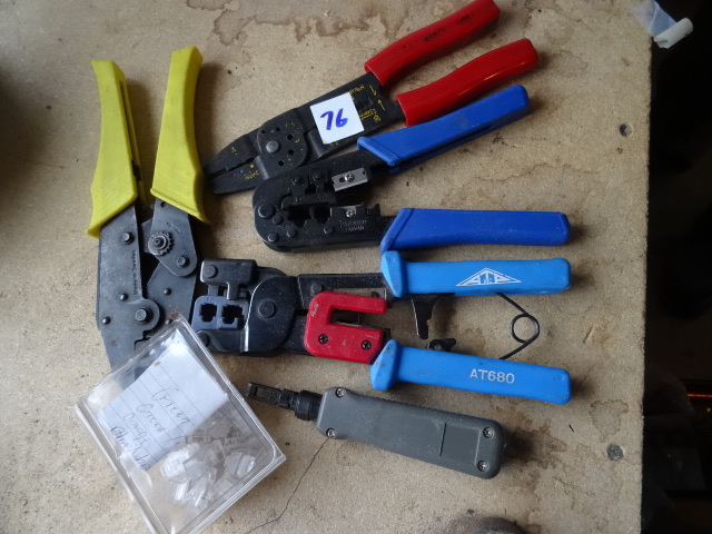Misc cable and network cable crimpers