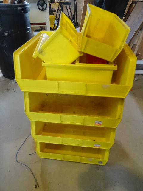 Misc hardware bins. Stackable