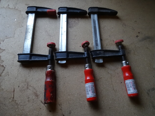 Besset screw clamps. Qty 3. 6