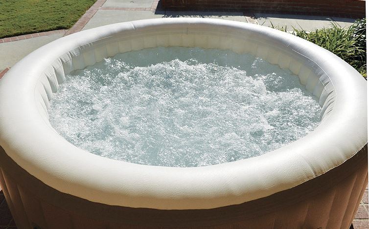 lot 80 image: Intex PureSpa 75 x 28 Round Inflatable Heated Bubble Spa