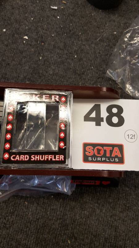 lot 48 image: Trademark Wooden Card Shuffler Brown