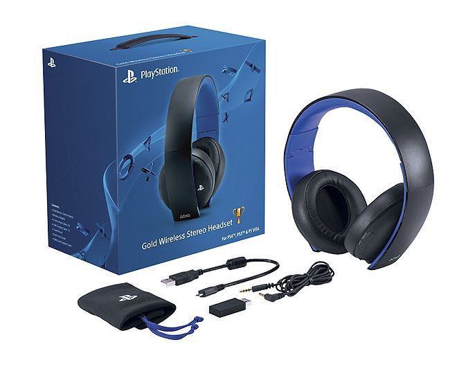 lot 62 image: Sony PS4PS3 Gold Stereo Headset